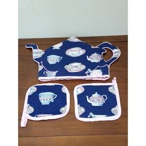 Tea Pot Cozy And Hot Pads Set - Vintage!